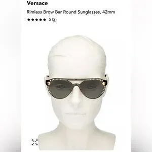 Versace | Accessories | Versacerimless Brow Bar Round  display picture 2